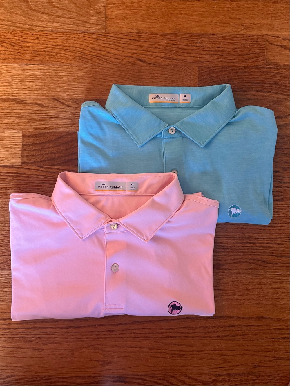 Golf Club Logo - Peter Millar Featherweight Performance Polos Size XL Set/2